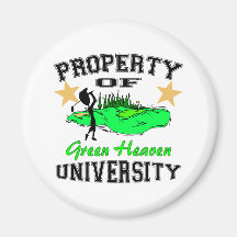 Property Of Golfer University Fridge Magnets