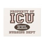 Property Of ICU Nursing Dept Postcard