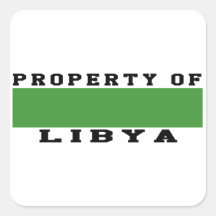 Property Of Libya Square Stickers