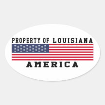 Property Of Louisiana Oval Sticker