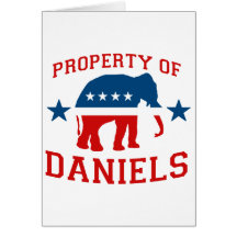 PROPERTY OF MITCH DANIELS GREETING CARD