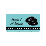 "Property of" Retro Vinyl Record CD Return Address Label