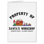 Property of Santa's Workshop Gift Greeting Cards