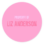 "Property Of" Sticker - Personalized