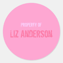 "Property Of" Sticker - Personalized