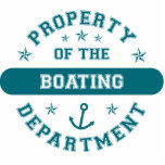 Property of the Boating Department photo sculptures