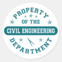 Property of the Civil Engineering Department Stickers