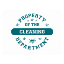 Property of the Cleaning Department Post Cards