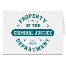 Property of the Criminal Justice Department Cards