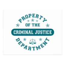 Property of the Criminal Justice Department Post Card