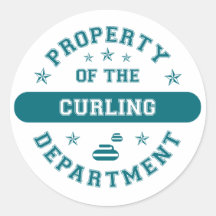 Property of the Curling Department Round Sticker