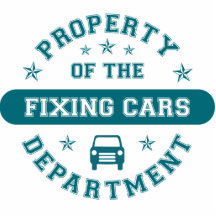 Property of the Fixing Cars Department Cut Out