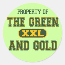 Property of The Green and Gold1 Sticker