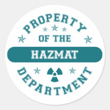 Property of the Hazmat Department Stickers