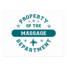 Property of the Massage Department Postcards