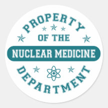 Property of the Nuclear Medicine Department Round Sticker