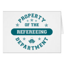 Property of the Refereeing Department Card