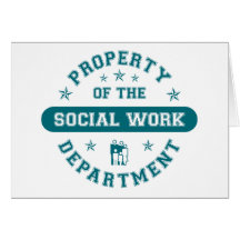 Property of the Social Work Department Cards