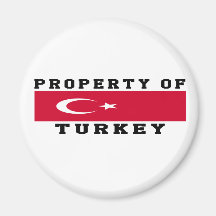 Property Of Turkey Refrigerator Magnet