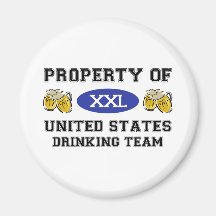 Property of United States Drinking Team Fridge Magnets