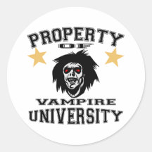 Property Of Vampire University Stickers