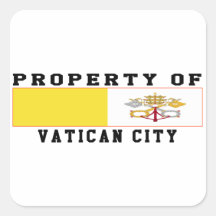 Property Of Vatican City Square Sticker