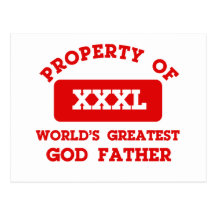 Property of world's greatest Godfather Postcard