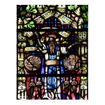 Prophet Isaiah Stained Glass Art Postcard