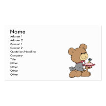 proposal or ring bearer teddy bear design business card template