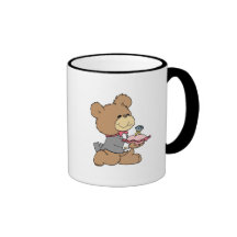 proposal or ring bearer teddy bear design coffee mug