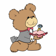 proposal or ring bearer teddy bear design photo cutouts