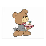 proposal or ring bearer teddy bear design postcards