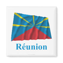 Proposed Reunion Island Waving Flag Name in French