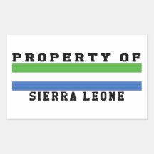 Propriété de Sierra Leone Autocollant En Rectangle