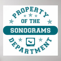 Propriété du département de sonogrammes poster