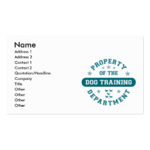 Propriété du service Formation de chien Cartes De Visite Personnelles