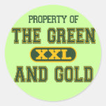 Propriété du vert et du Gold1 Autocollants