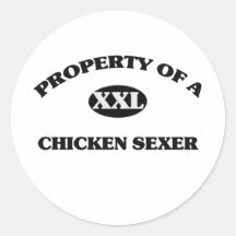 Propriété d'un POULET SEXER Autocollants