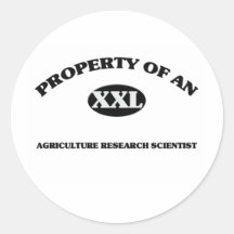 Propriété d'un SCIENTIFIQUE de RECHERCHES d'AGRICU Autocollant