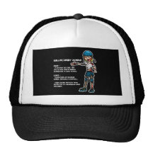 Pros and Cons Roller Derby Zombie Mesh Hats