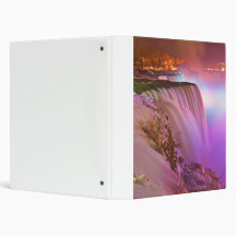 Prospect Point Night View of Niagara Falls Winter Vinyl Binders