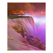 Prospect Point Night View of Niagara Falls Winter Photograph
