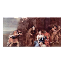 Prospero And Miranda" By Hogarth William Custom Photo Card