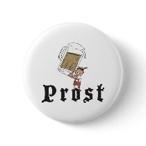 Prost German Drinking Pinback Button