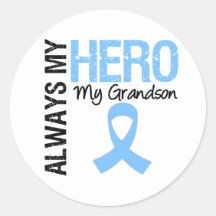 Prostate Cancer Always My Hero My Grandson Sticker