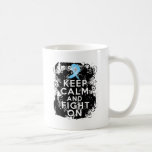 Prostate Cancer Keep Calm and Fight On.png Coffee Mugs