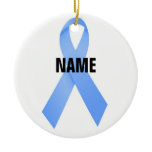 Prostate Cancer Memorial Ribbon Christmas Ornaments