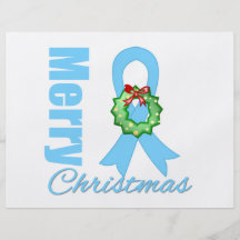 Prostate Cancer Merry Christmas Ribbon Full Color Flyer