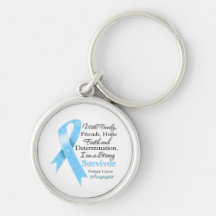 Prostate Cancer Support Strong Survivor Keychain