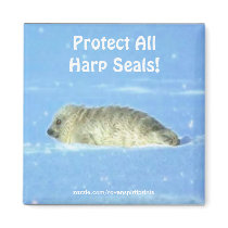 Protect All Harp Seals! Wildlife Magnet